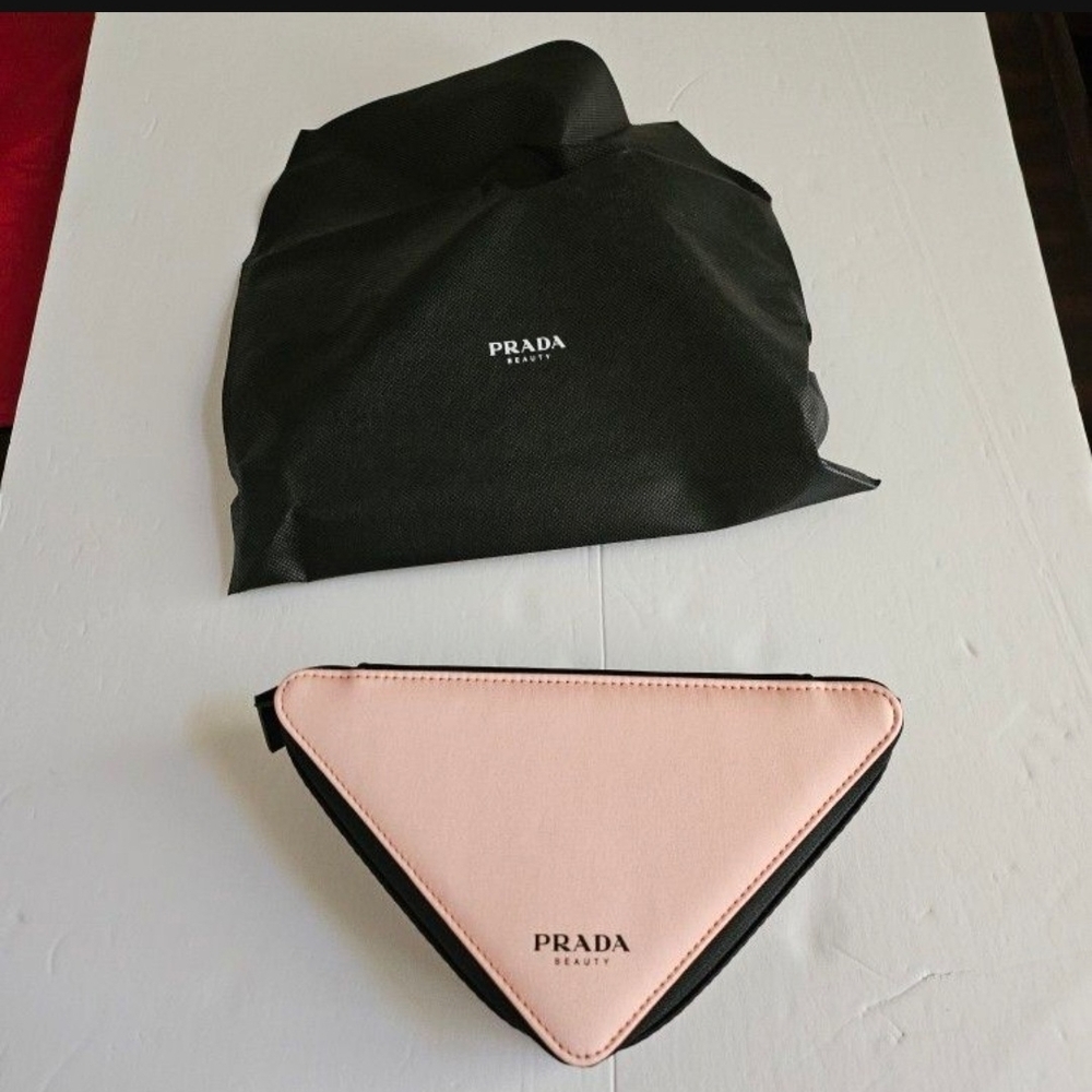 Prada Pink and Black Triangle Bag